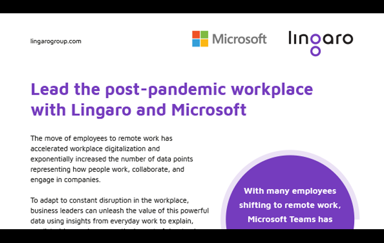 Lead the Post-Pandemic Workplace With Lingaro and Microsoft