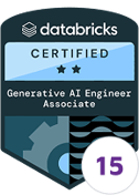 Databricks Generative AI Engineer Associate certification badge